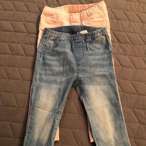 H&M jean leggings for toddler girls